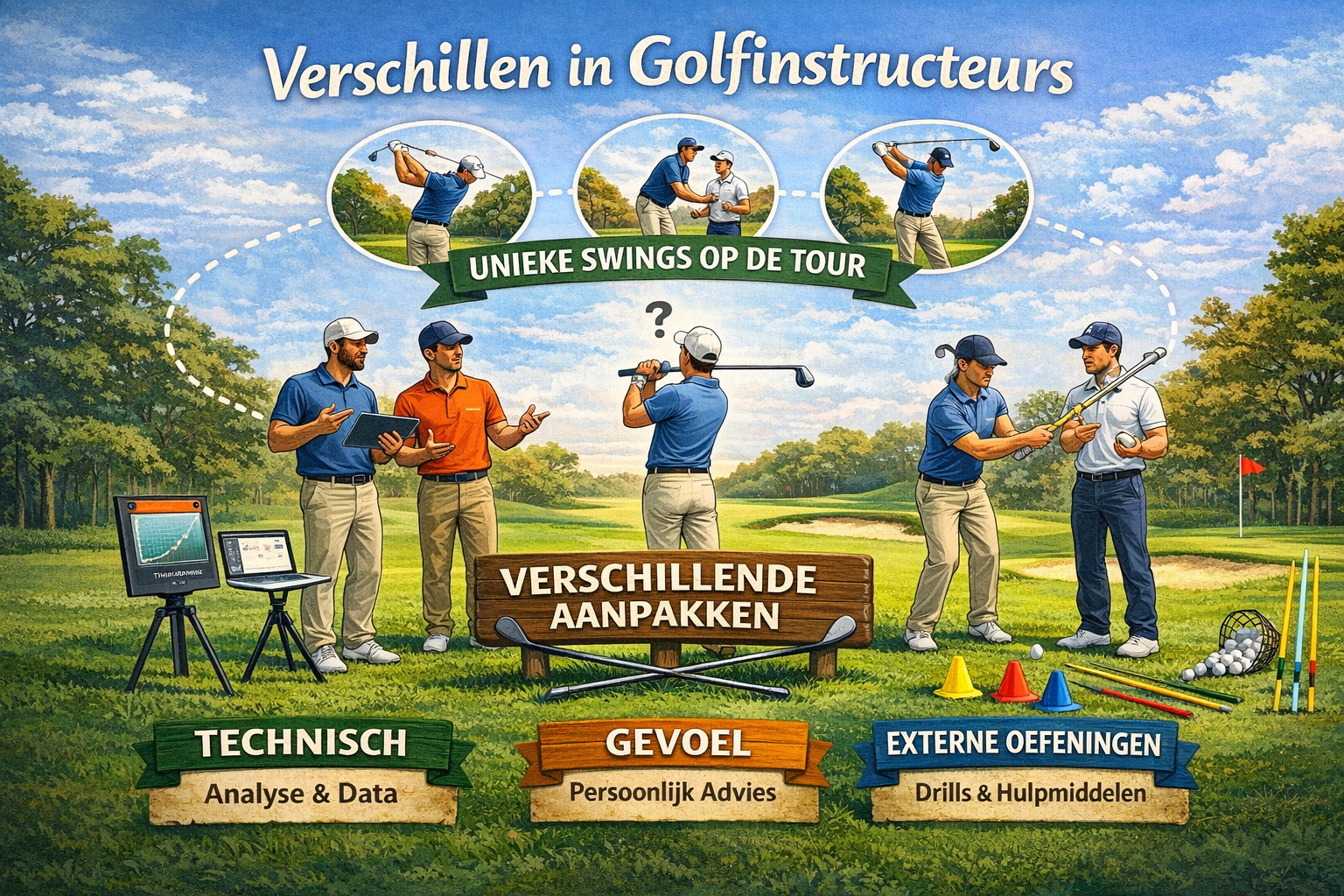 Waarom verschillen golfinstructeurs