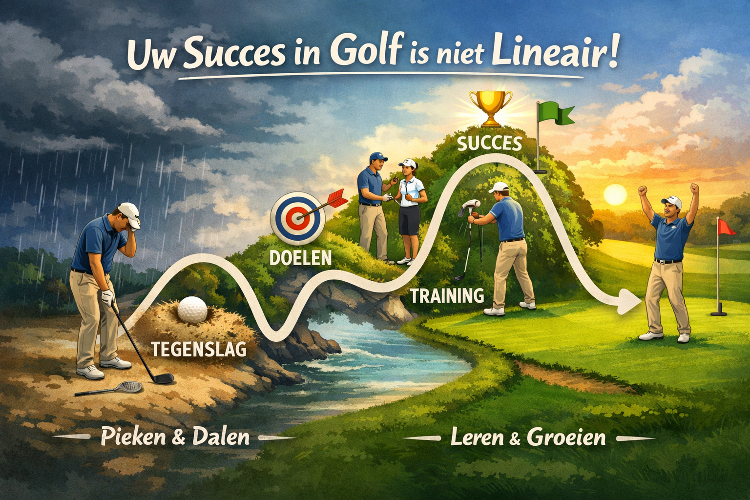 Van Tegenslag in golf naar succes